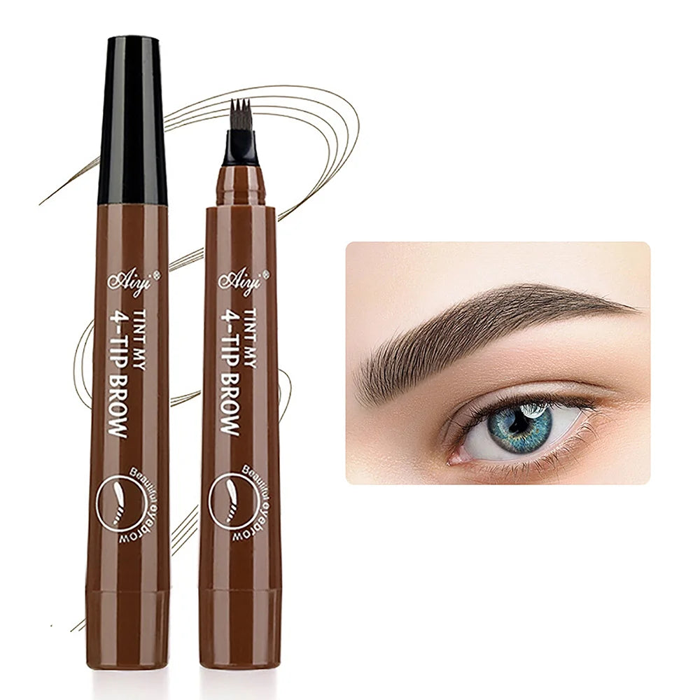 4 fork microblading eyebrow pencil waterproof eyebrow pencil natural long-lasting eyebrow makeup five colors